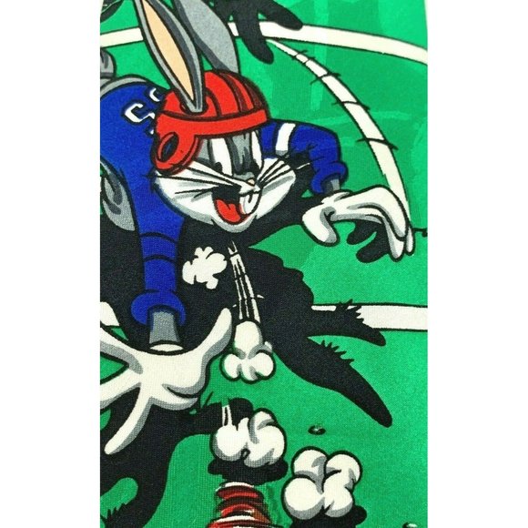Looney Tunes Mania Men's Novelty Necktie: Football w/ Bugs, Daffy, & Taz. VGC. - Picture 3 of 5